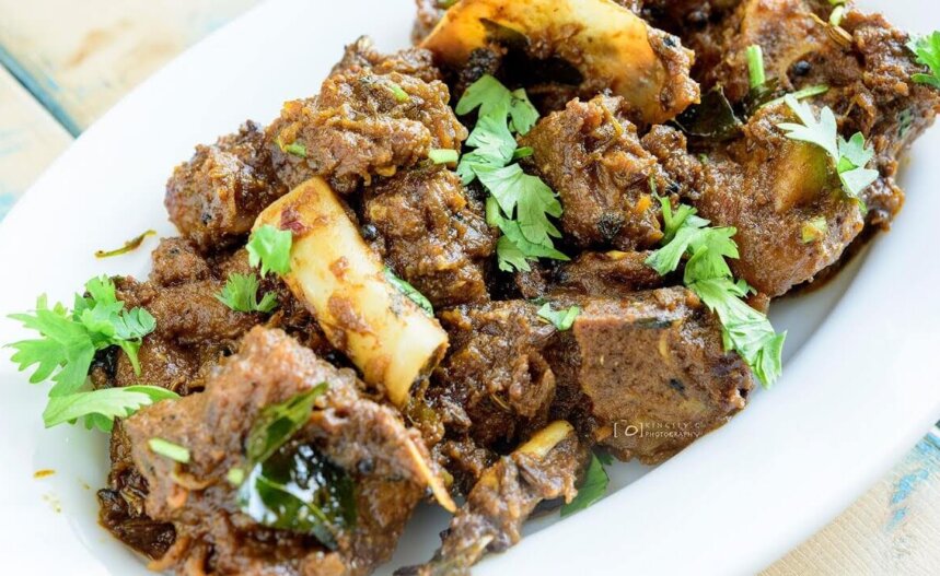 Mutton pepper fry is zesty, tangy dish quite famous in Southern parts of India
